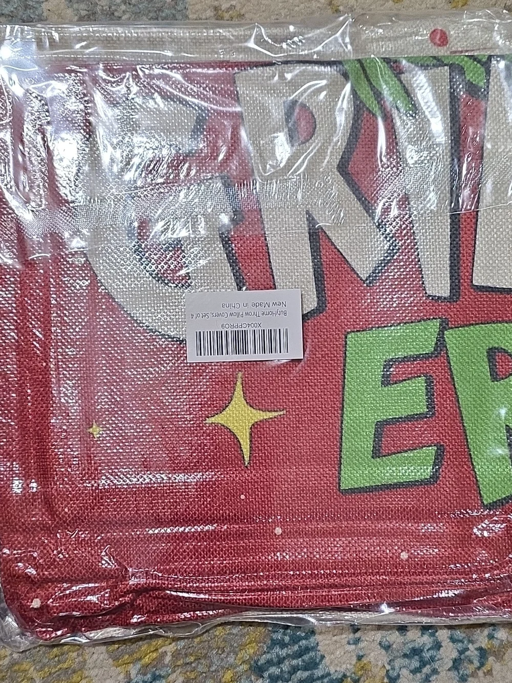 Set Of 4 Grinch Christmas Pillow Covers